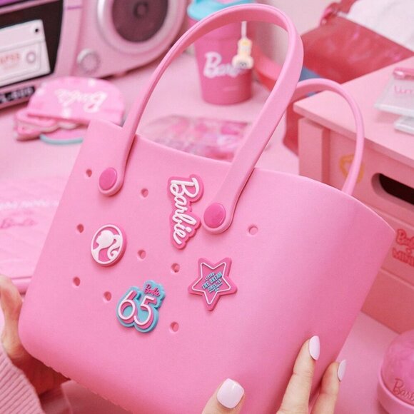 Pink Casual Women's Cartoon Pattern Tote Bag - Picture 5 of 7